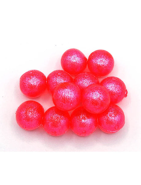 Unreel Tackle Soft Beads - Polar Frost Fluorescent Red - 12mm (15 pack)
