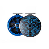 Kingpin Zeppelin 500 Bear Face Centerpin Reel - Blue & Black with Blue Handles