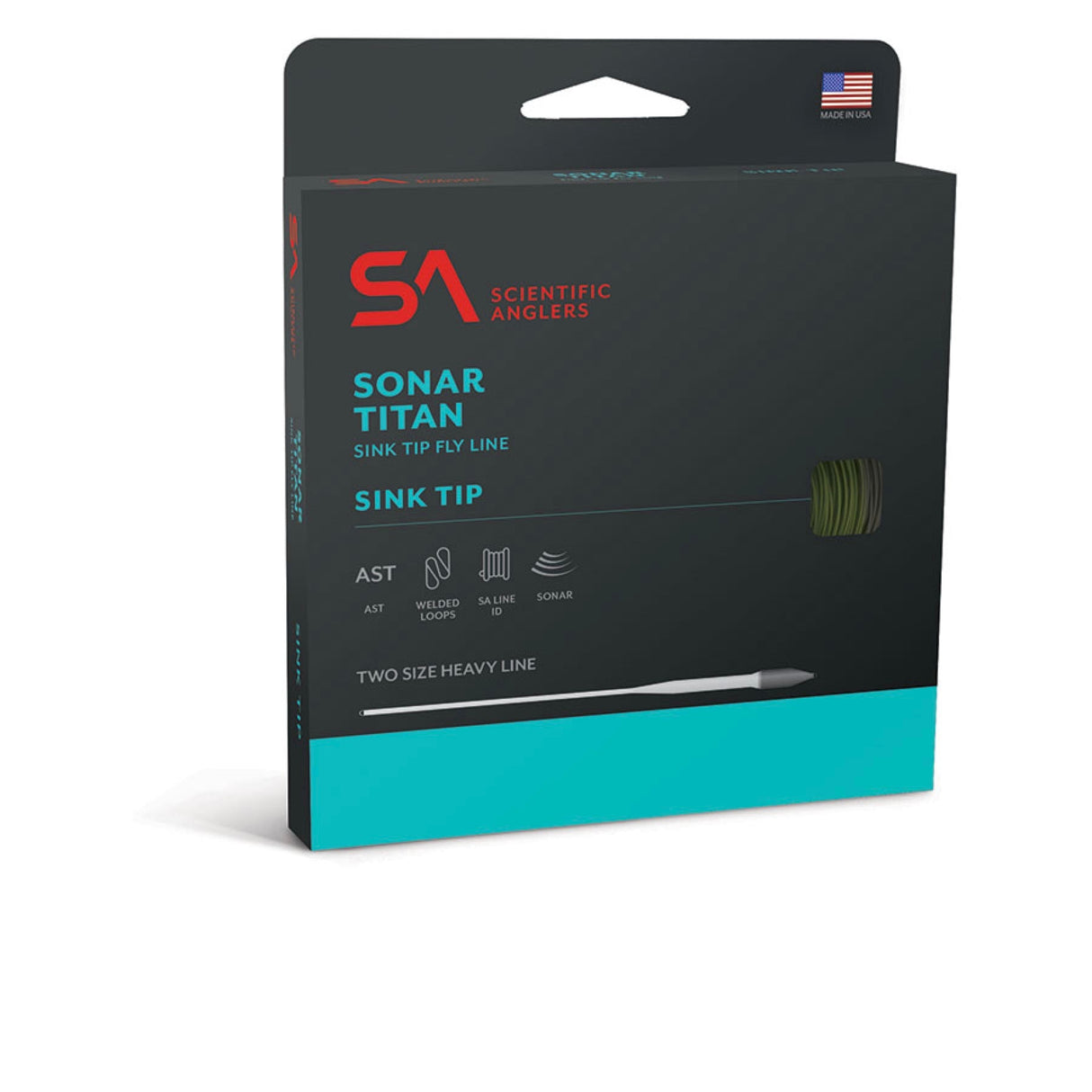 Scientific Anglers Sonar Titan Sink Tip Type VI - Willow / Moss / Black
