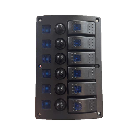 Victory AAA6SWRL 6-Gang Rocker Switch Panel with LED Breakers (12–24V)