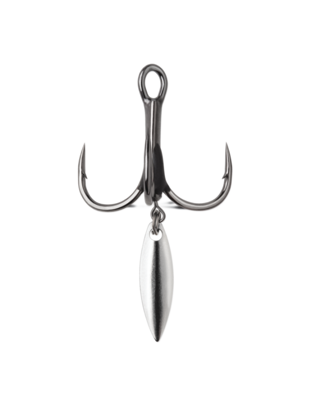 VMC Bladed Hybrid 1X Strong-Short Shank Treble - #2 - 2 Pack