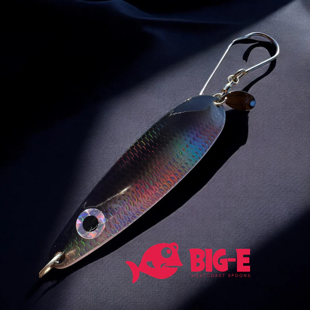 Westcoast Fishing Tackle Big-E Spoon - Cop Car Glow Back