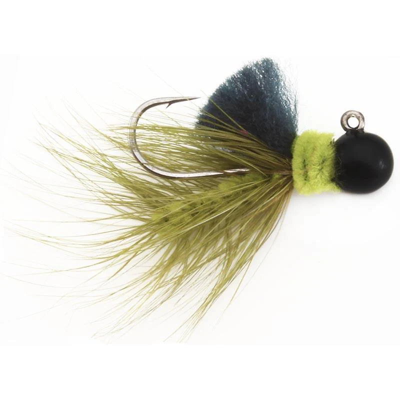 Zak Steely Jig - Moss Green Collar, Moss Green/Black Tail, Black Head - 1/8oz