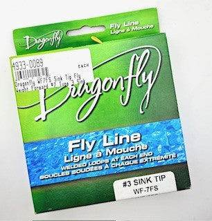 Dragonfly fly line packaging on a white background