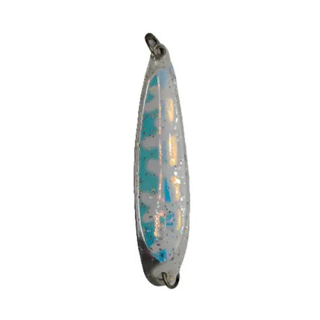 Silver Horde Kingfisher Spoon - Silver Knight Super Pearl UV White Lightning 4143-111-812 - 4" Spoon