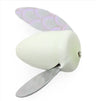 White propeller with a patterned blade on a white background