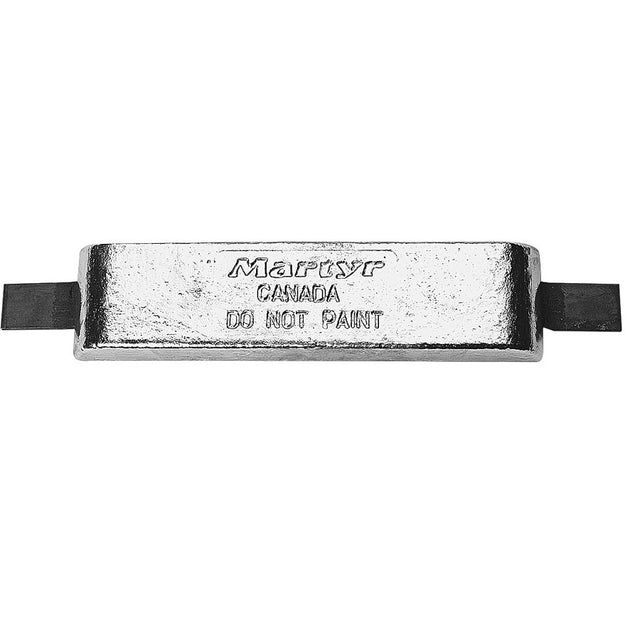 Martyr Streamlined Zinc Hull Anode 25 x 3-1/8 x 1-1/4 - Steel Strap Weld-On