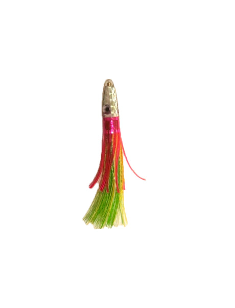 Zuker Grass Lures - Silver Head Pink, Green and Yellow Skirt