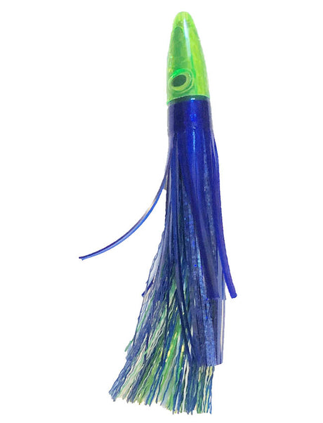 Zuker Grass Lures - Green Head Blue Sparkle, Green and White Skirt