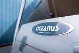 Oceanus by AB Inflatables badge on the console