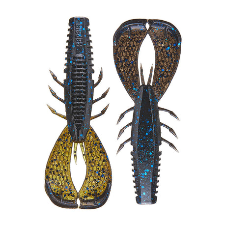 Rapala CrushCity Cleanup Craw - Black Blue Green Pumpkin, 3.5" 7 Pack