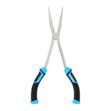 Shimano Brutas Silver Nickel 11" Long Reach Pliers - Black/Cyan