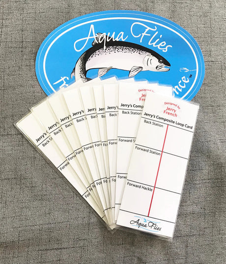 Aqua Flies Jerry French Composite Loop Card - 5" x 2"