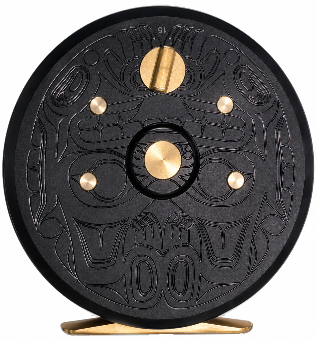 Black Kingpin Spey Bear Face Reel
