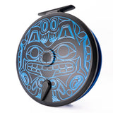 Kingpin Zeppelin 500 Bear Face Centerpin Reel - Blue & Black with Blue Handles