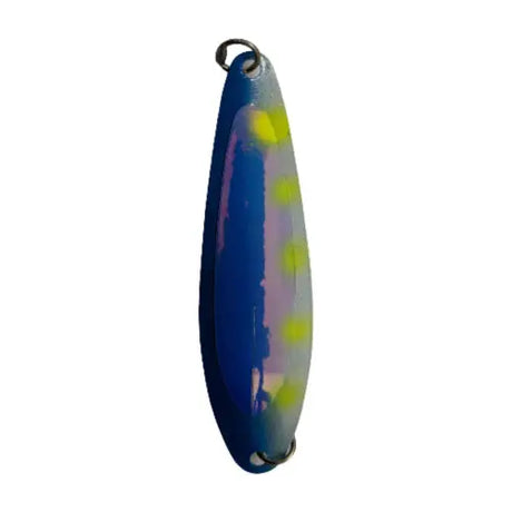 Silver Horde Kingfisher Spoon - Silver Knight UV Blue/Chartreuse Dots 4143-111-835 - 4"