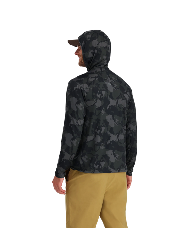 Sweat à Capuche Simms SolarFlex® Camouflage Fantôme - Neuf, Taille L, Pour Pêche