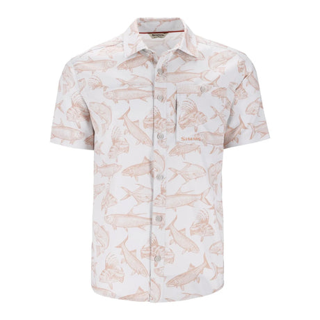 Simms Challenger Short Sleeve Shirt Saltwater Cloud - S