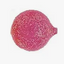 Pink textured ball on a white background