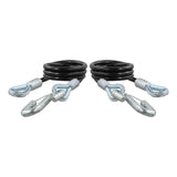 CURT 44-Inch 7,500 lb Safety Cables with 2 Snap Hooks - Black