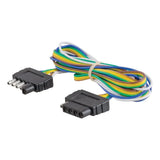 CURT 58551 5-Way Flat Connector Plug & Socket with 72-Inch Loop Wires