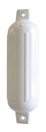 Dock Edge Ribbed Twin Eye Fender - White
