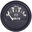 Faria 12821 Euro Black 2" Voltmeter (10-16 V)
