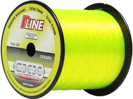 P-Line CXX X-Tra Strong Bulk Spool Monofilament Line - Fluorescent Green