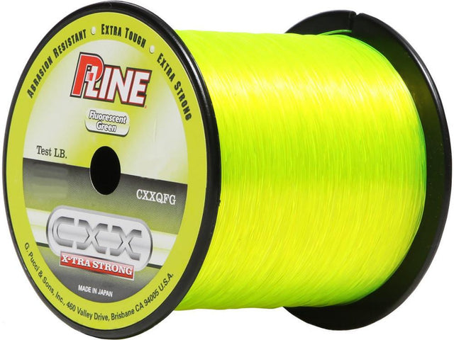 P-Line CXX X-Tra Strong Bulk Spool Monofilament Line - Fluorescent Green