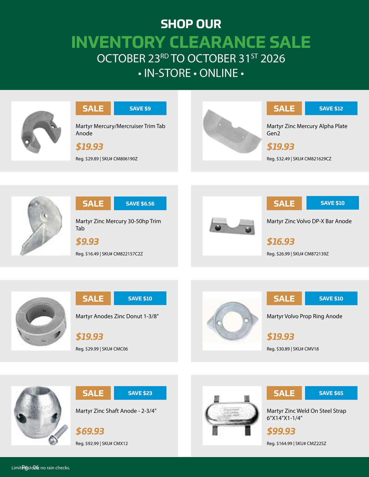 Inventory Clearance Sale, Pg. 06