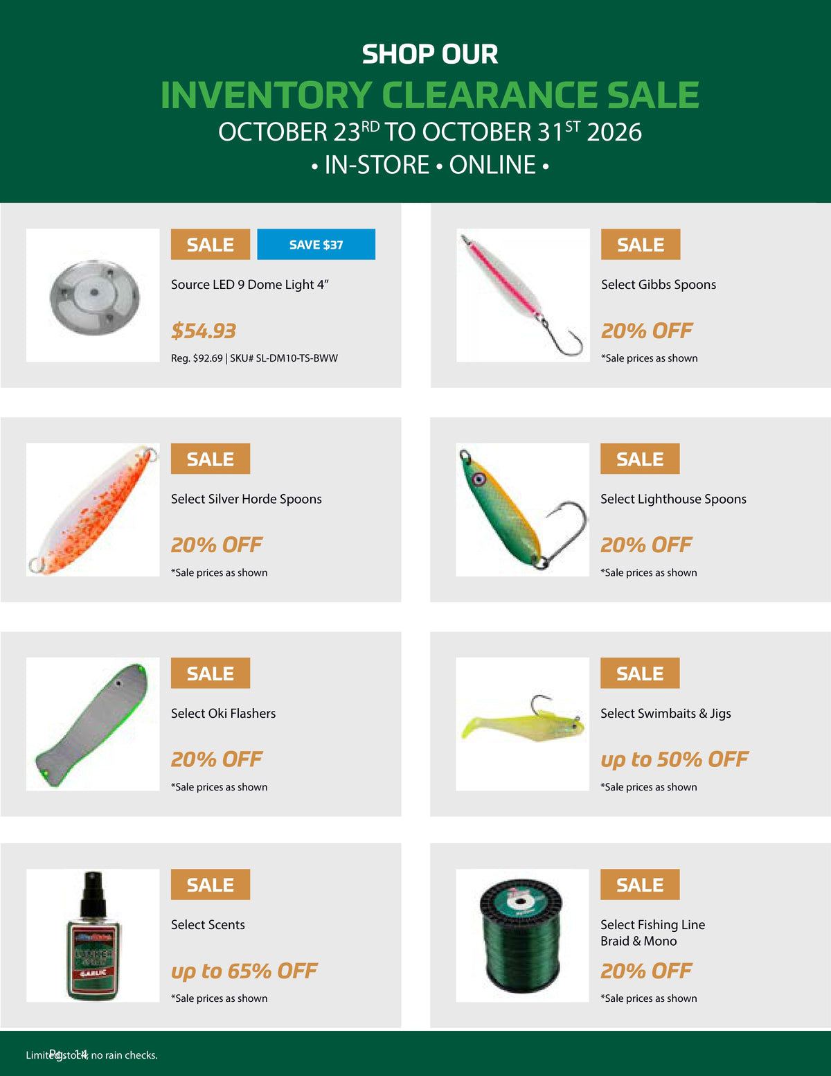 Inventory Clearance Sale, Pg. 14