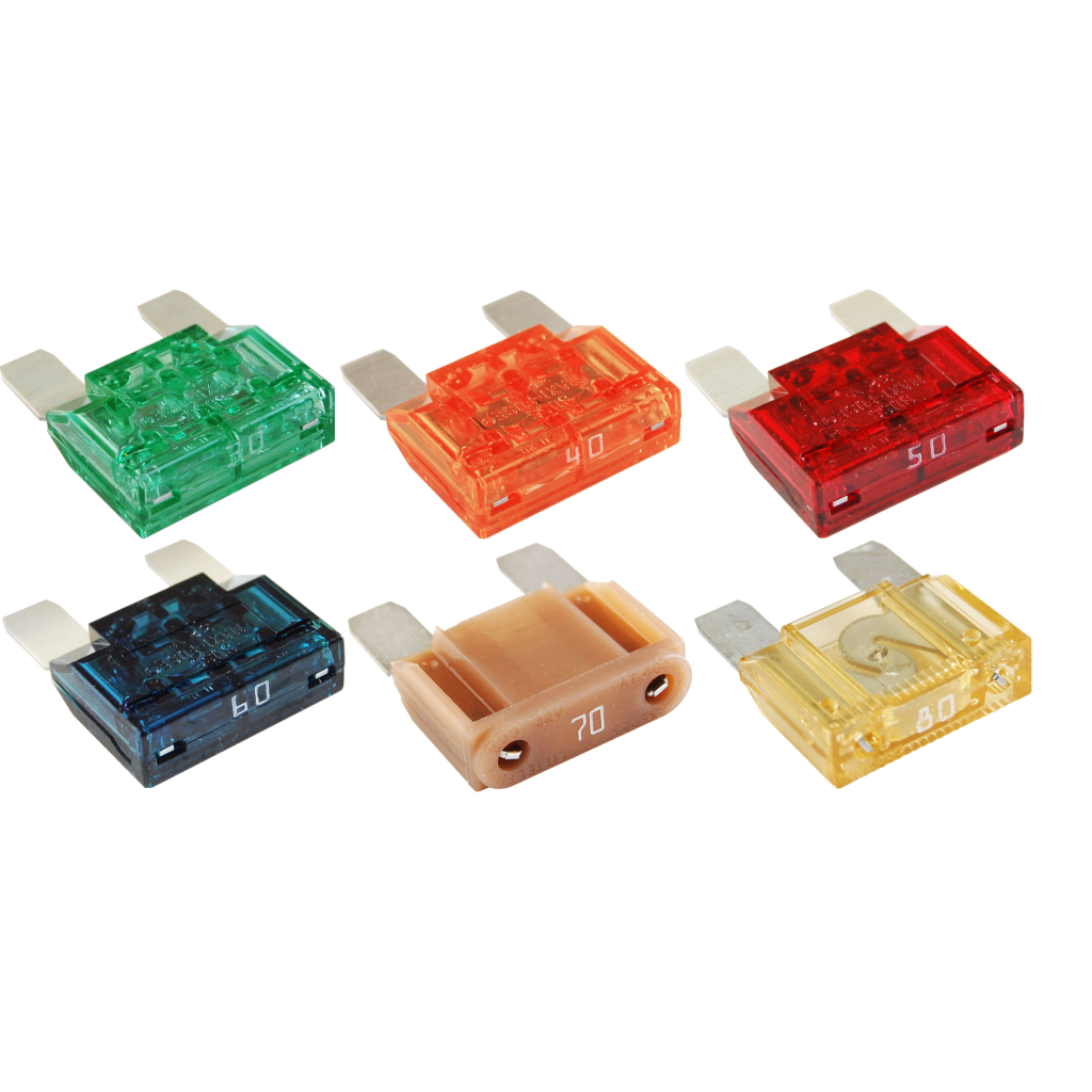 Blue Sea MAXI Fuses – 30A to 80A Automotive Blade Fuses