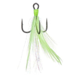Gamakatsu G-Finesse Feathered MH Treble Hooks - Chartreuse/Tinsel