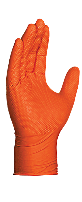 Glove Works Industrial Orange RDT Nitrile Gloves