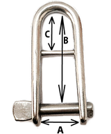 Gloma 823-B2-P Halliard Key Shackles 