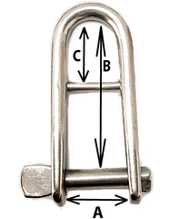 Gloma 823-B2-P Halliard Key Shackles 