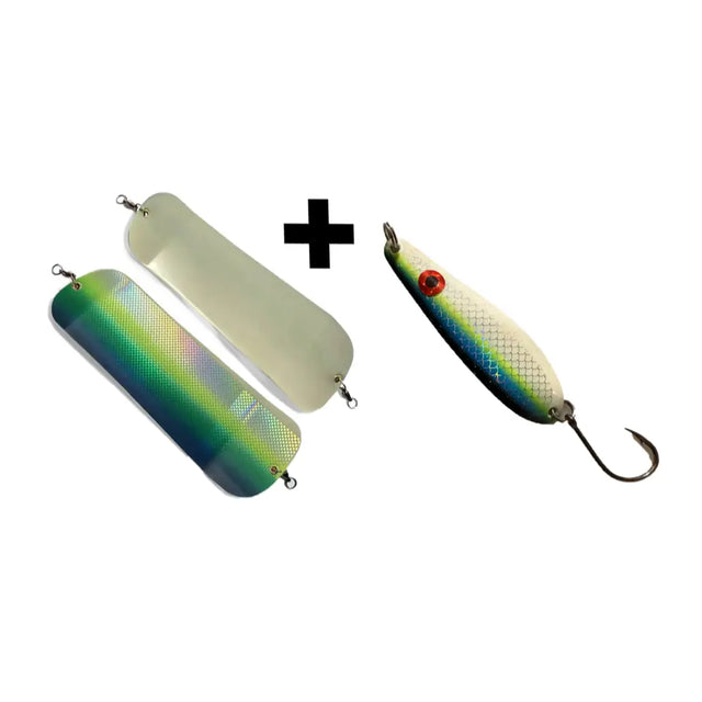 Salmon Trolling Duo – Glow Flasher & Herring Aid Spoon The Harbour Chandler
