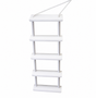 Invincible Marine 5 Step Folding Rope Ladder with molded plastic steps and corrosion-resistant rope for boat boarding.