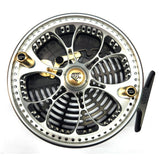Kingpin Zeppelin Aero 500 Centerpin Reel - Special Edition Black & Silver with Gold Handles
