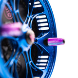 1 OF 1 - Kingpin Zeppelin 500 Bear Face Centerpin Reel - Blue & Pink "Cotton Candy"