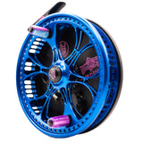 1 OF 1 - Kingpin Zeppelin 500 Bear Face Centerpin Reel - Blue & Pink "Cotton Candy"
