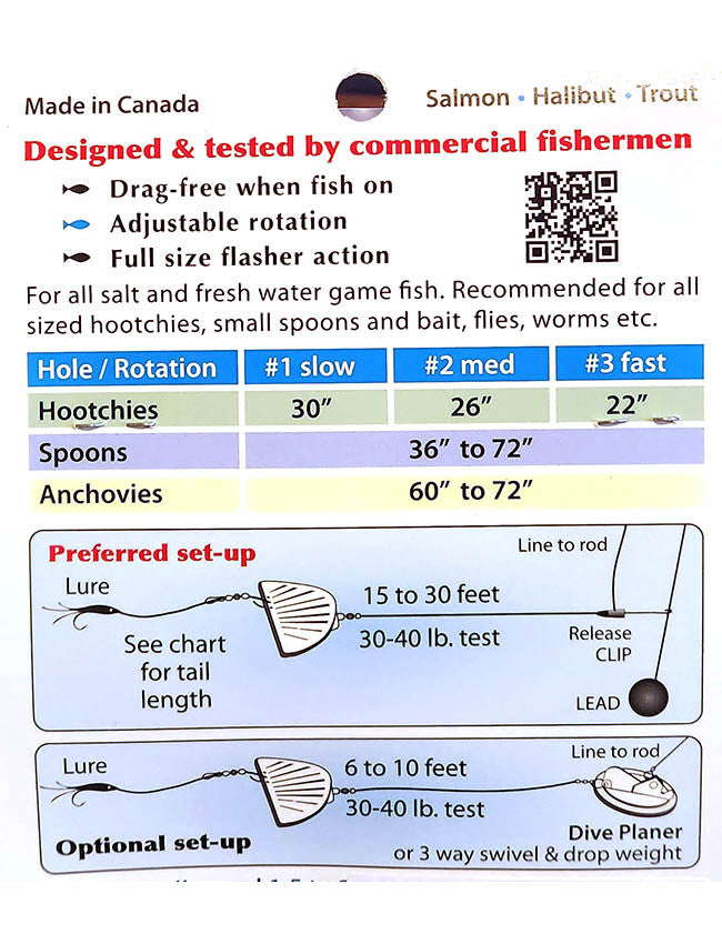 Kitetail Flasher - Chartreuse Disco KT124