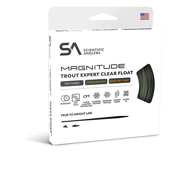 Scientific Anglers Magnitude Textured Trout Expert Clear Float Tip Fly Line - Sage Green/Clear
