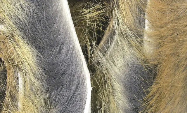 Hareline Magnum Rabbit Strips - Grizzly (Natural Hares) #176 Hareline Dubbin