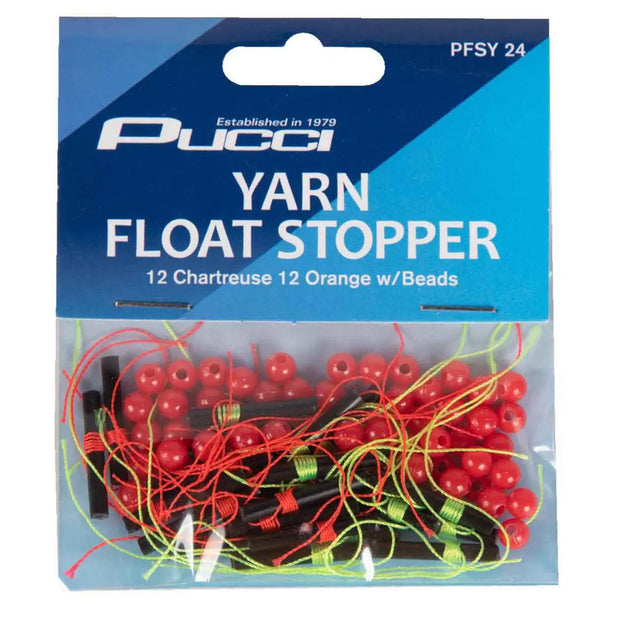 Pucci Yarn Float Stopper 24pk - Chartreuse/Orange Pucci