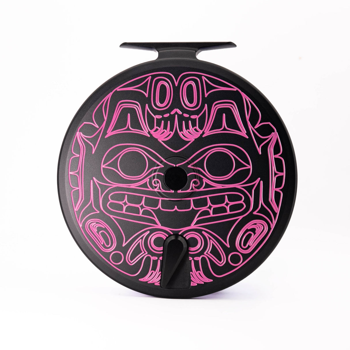 Kingpin Zeppelin 500 Bear Face Centerpin Reel - Purple & Black with CottonCandy handle