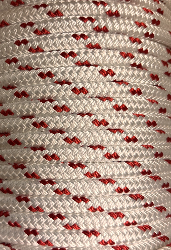 Yacht Braid Rope (per foot) Red Tracer - 1/2"
