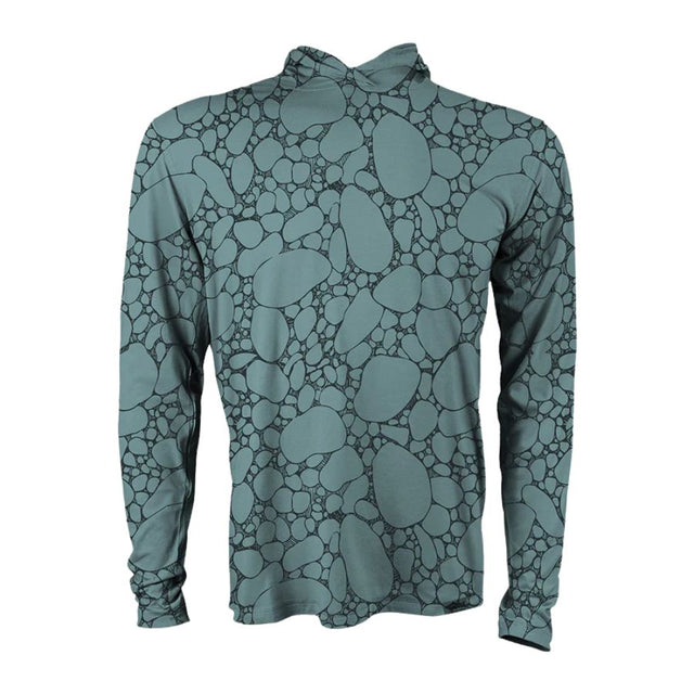 RepYourWater Men's Merino Breeze Performance UPF Hoody - Glacier River Rock