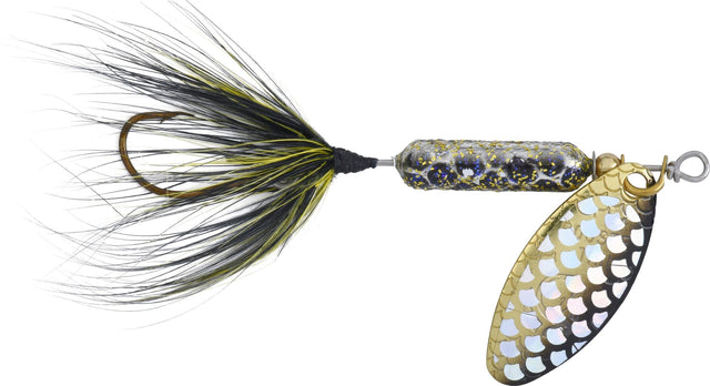 Fishing lure with detailed design on a white background