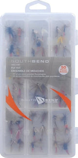 South Bend Fly Kit - 50 Assorted Flies with Case